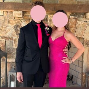 Hot pink Windsor prom dress